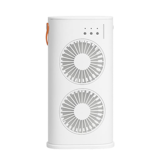 Ventilator dublu & Umidificator - Telecomandă inclusă • 3 viteze • Acumulator 2000mAh ❘ D7182