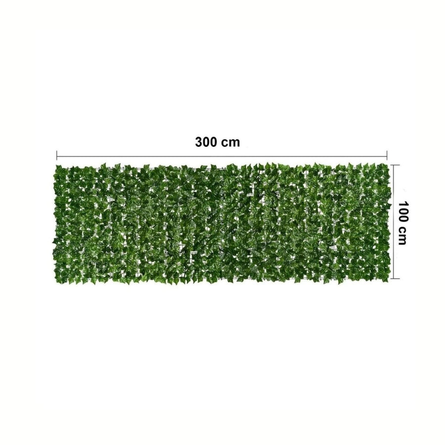 Plasă cu frunze artificiale pentru gard, terasă sau balcon, 3 x 1 m, Verde | D7220