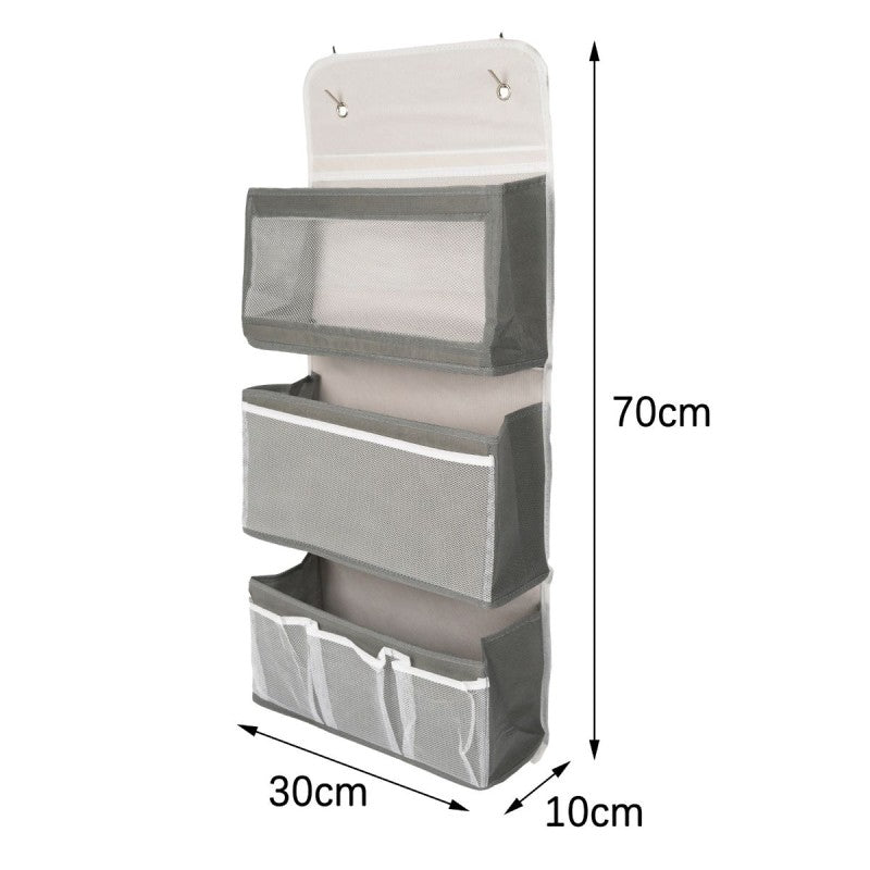 Organizator Suspendat Multifuncțional, 7 Spații de Depozitare, 10 x 30 x 70 cm Diverse Culori | D7685 / D7684