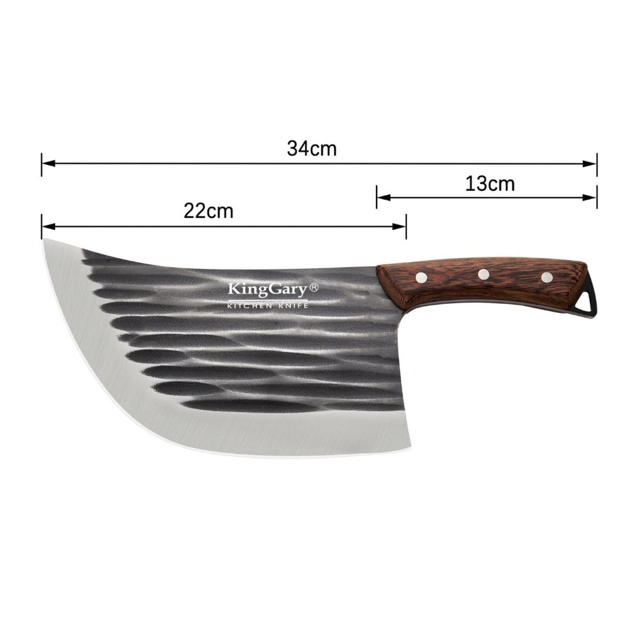 Satâr profesional de măcelărie NAIMEED D7799 | D7800, Lamă din inox și mâner din lemn