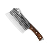 Satâr profesional măcelărie, Naimeed, lama din inox 17.5 cm și mâner din lemn 13.5 cm | D7801