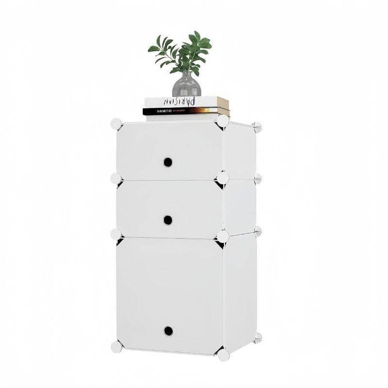 Dulap Modular, 3 Uși, 74 x 37 x 37 cm, Alb ❘ D7892