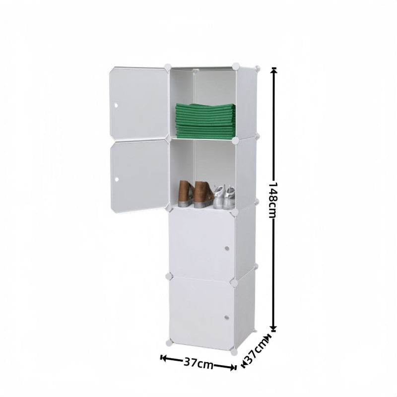 Dulap/Pantofar Modular, 4 uși, 37x37x148cm, Naimeed | D7921/D7920/D7919