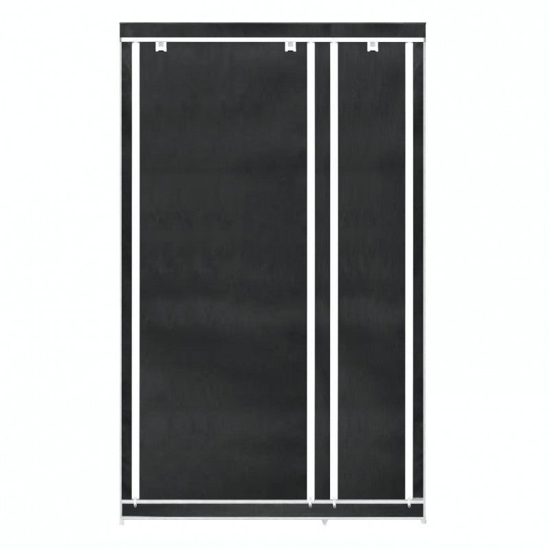 Dulap textil, 5 Compartimente, 175x110x45 cm, Maro/Albastru/Negru ❘ D9