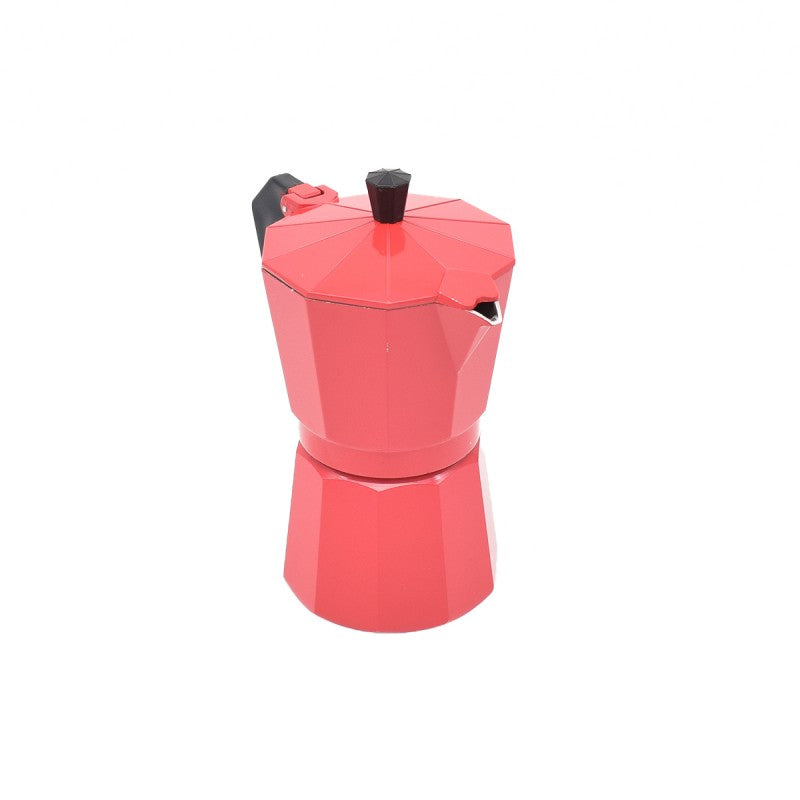 Set: Cafetieră MOKA, 6 cafele, 300 ml + Cafetieră MOKA, 1 cafea, Roșu ❘ DC-3ROSU / Dc-1