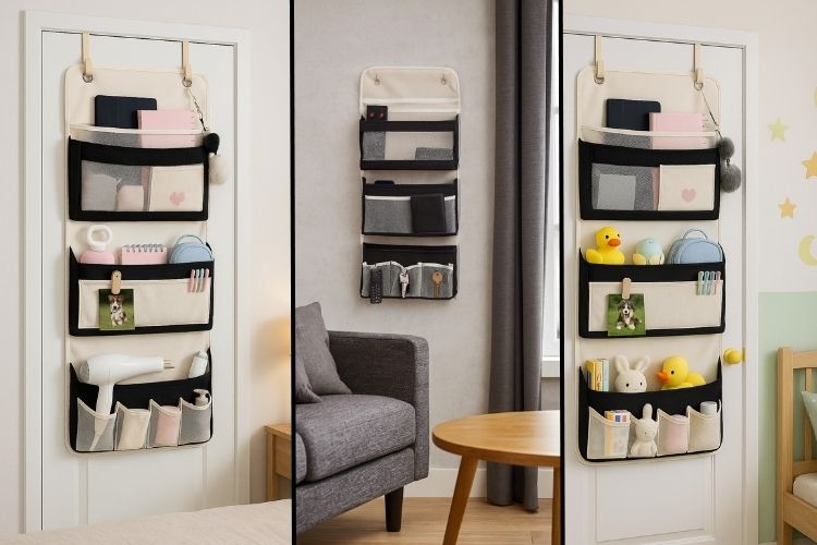 Organizator Suspendat Multifuncțional, 7 Spații de Depozitare, 10 x 30 x 70 cm Diverse Culori | D7685 / D7684