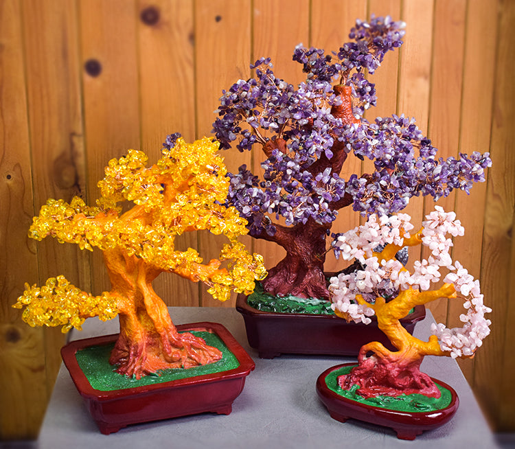 Fântână Arteziană, Feng Shui, cu LED, Pompă Submersibilă, Pietre Semiprețioase și Lumini, Înălțime 23cm ❘ D3008