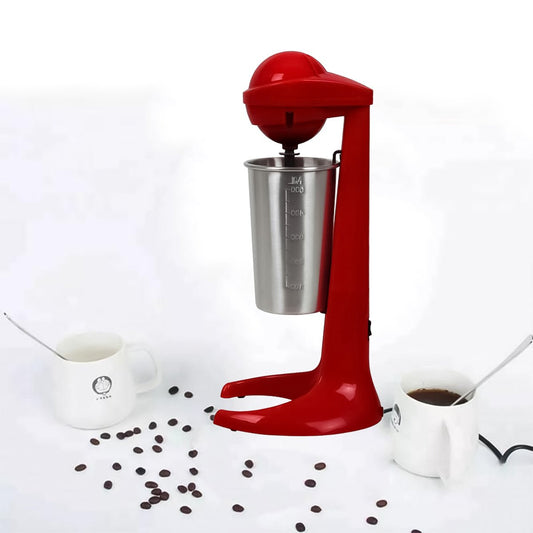Aparat de facut milkshake si frappe, HSM-706S, 100W, 2 trepte de viteza, bol 500ml, Rosu