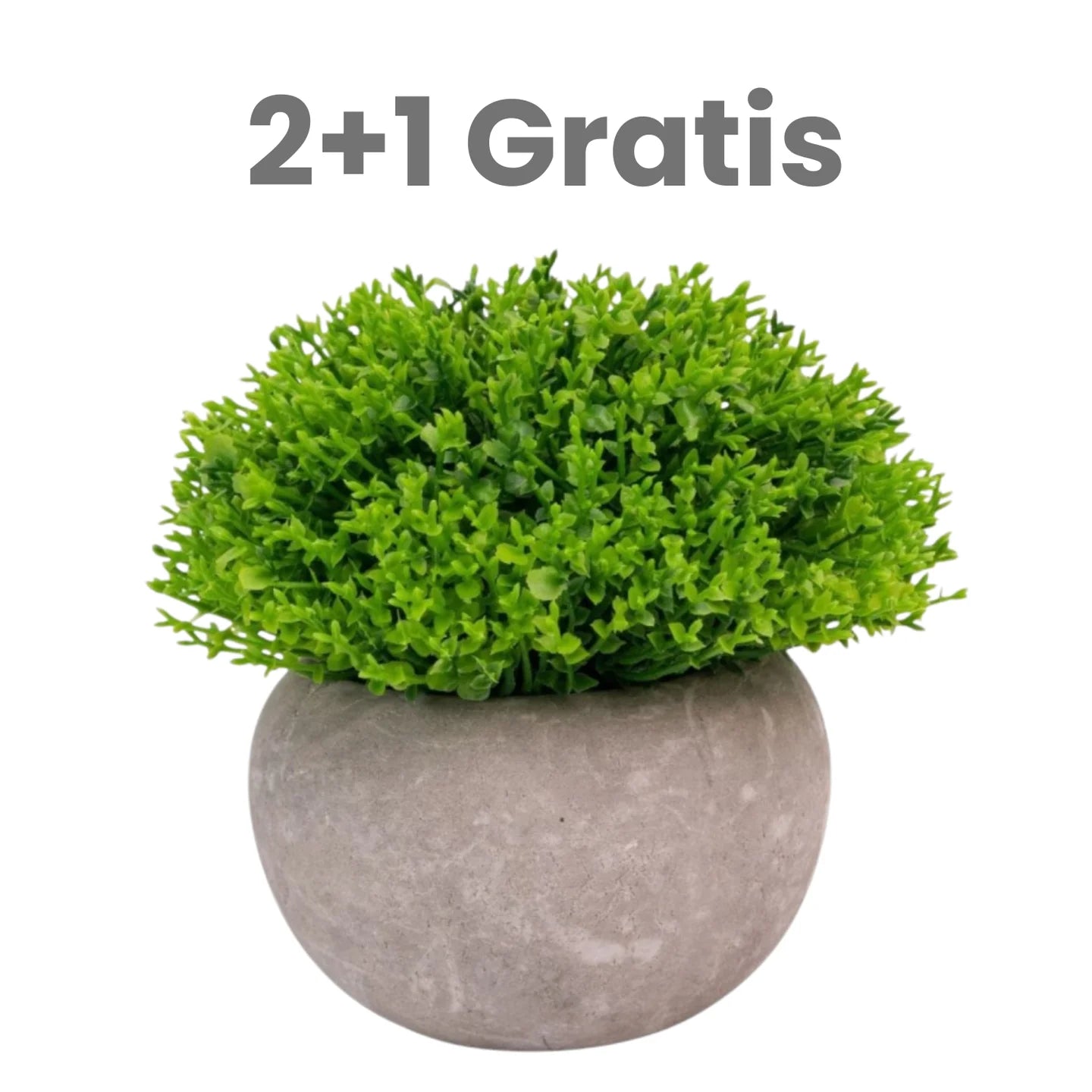 Pachet: 2 + 1 Gratis Plante Artificiale, 12 x 10 cm, Verde ❘ multiple modele