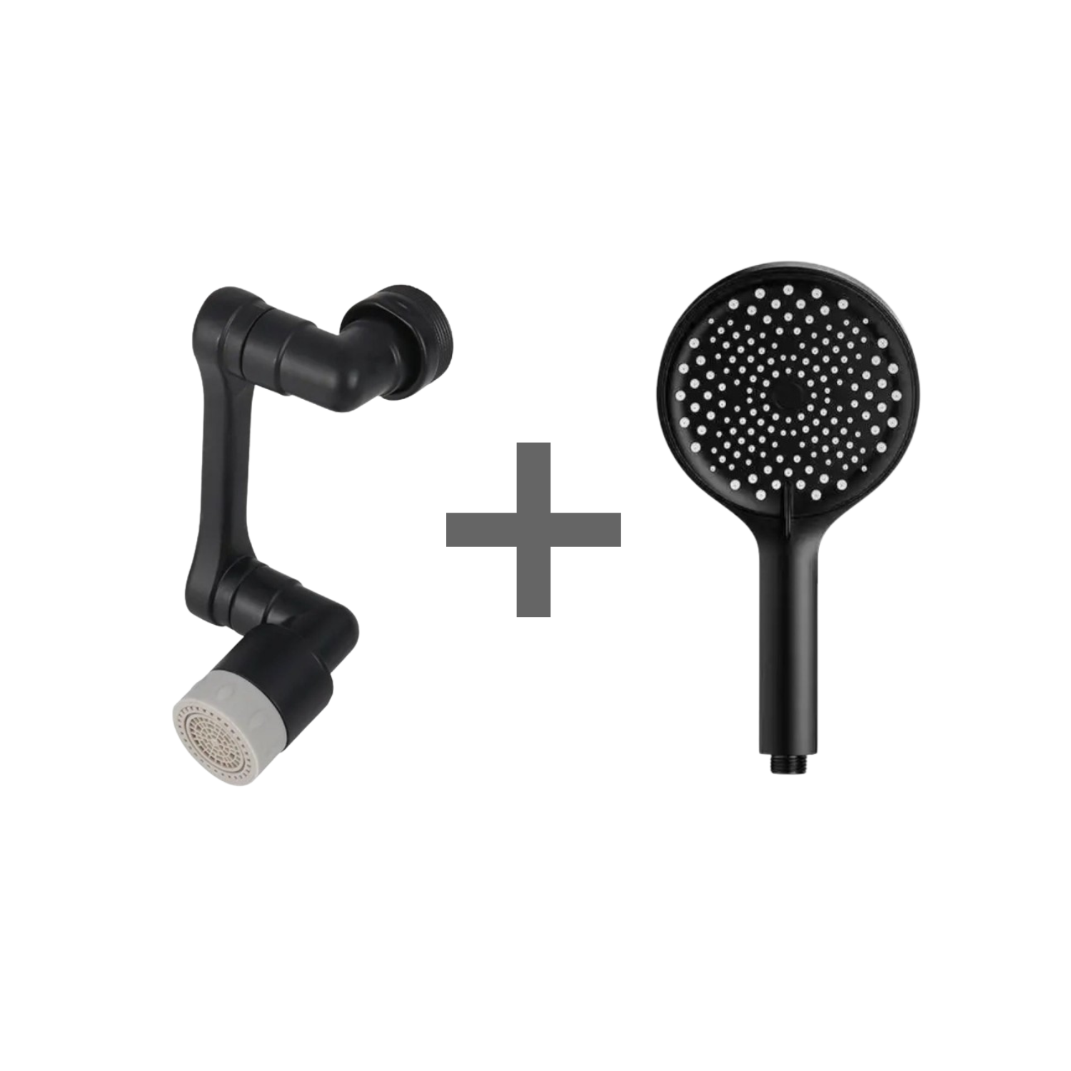 Pachet: Pară de duș universală + Extensie pivotantă robinet ❘ D6190 / D6193