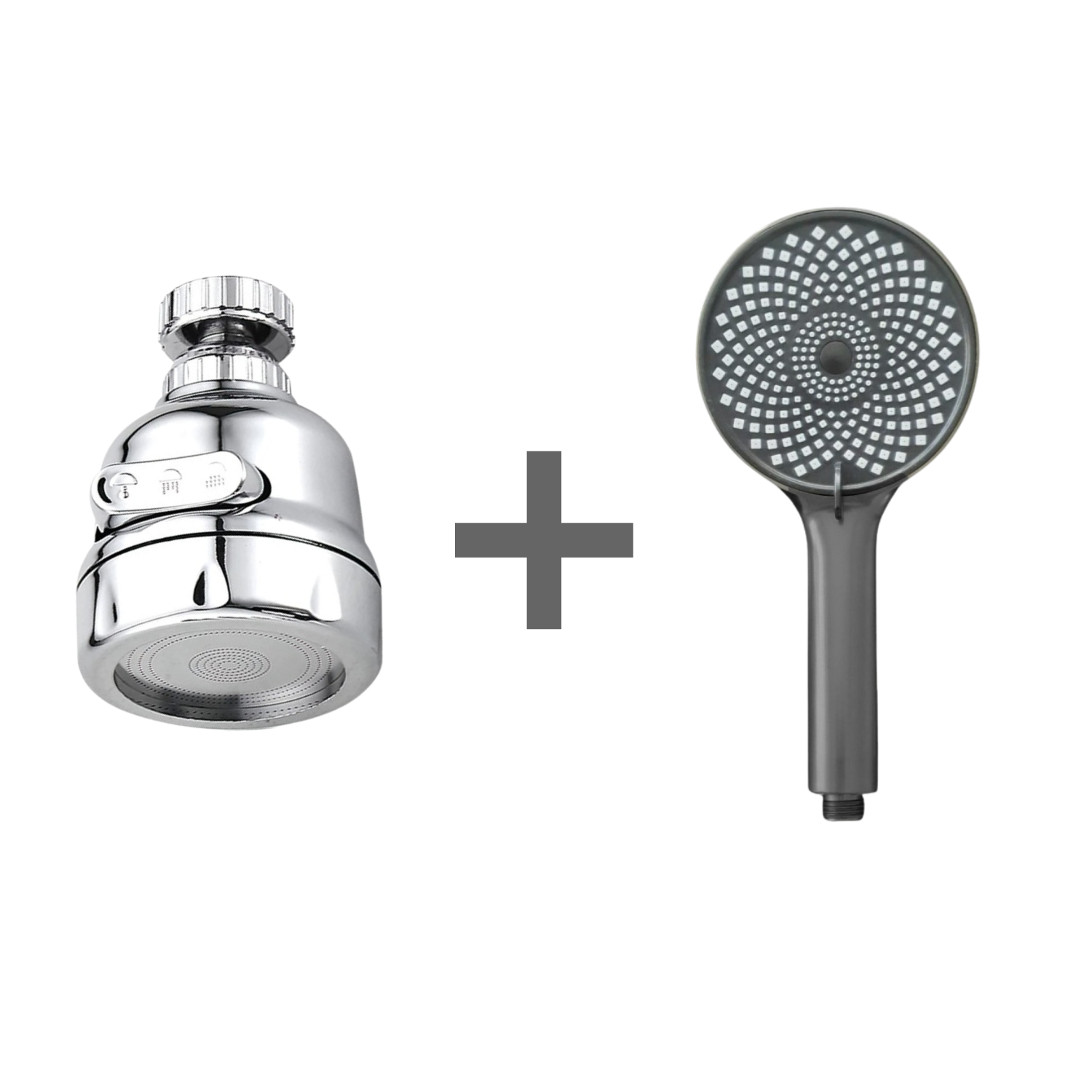 Pachet: Pară de duș universală + Cap robinet aerator universal ❘ D6188 / D4413