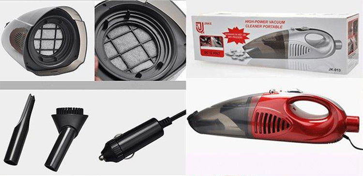 OFERTA CU CADOU - Aspirator Auto cu Accesorii + CADOU Organizator Auto, Suport Tabletă, 3 Buzunare | JK-013 + D5147