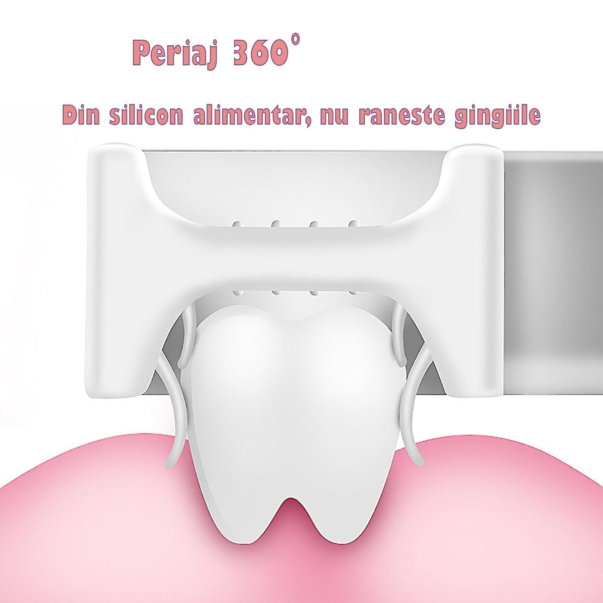 Set 2 Periute de Dinti, U-shape, pentru Copii 6-12 ani, Naimeed D4368/D4367, Albastru și Roz