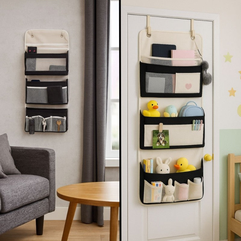 Organizator Suspendat Multifuncțional, 7 Spații de Depozitare, 10 x 30 x 70 cm Diverse Culori | D7685 / D7684