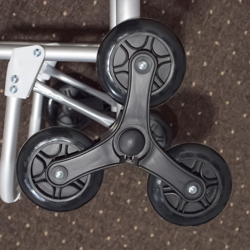 Carucior de piață pliabil, cadru din aluminiu, roți din silicon, 6 roți, 49 L ❘ D4948