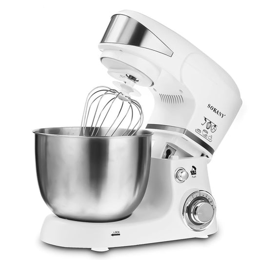 Robot de Bucătărie, 1000W, bol inox 5L, 6 trepte de viteză, Alb ❘ Sokany SC-206