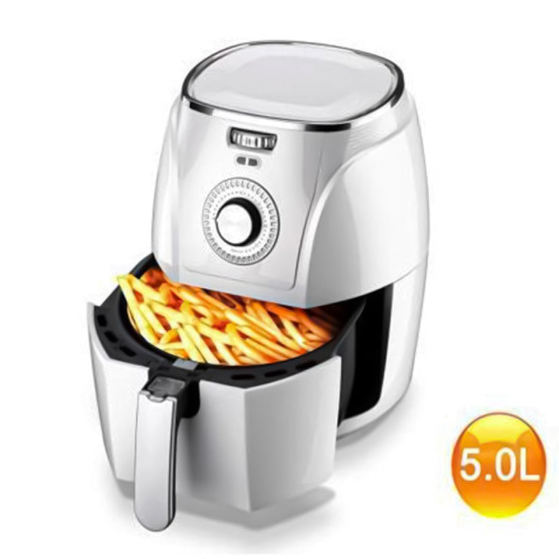 Friteuză fără ulei Sokany, 5L, 1500W, Alb + CADOU 100 x Hârtie de copt pentru friteuză, air fryer, cuptor cu microunde, Maro ❘ SE-3010 / D5142-maro-tava