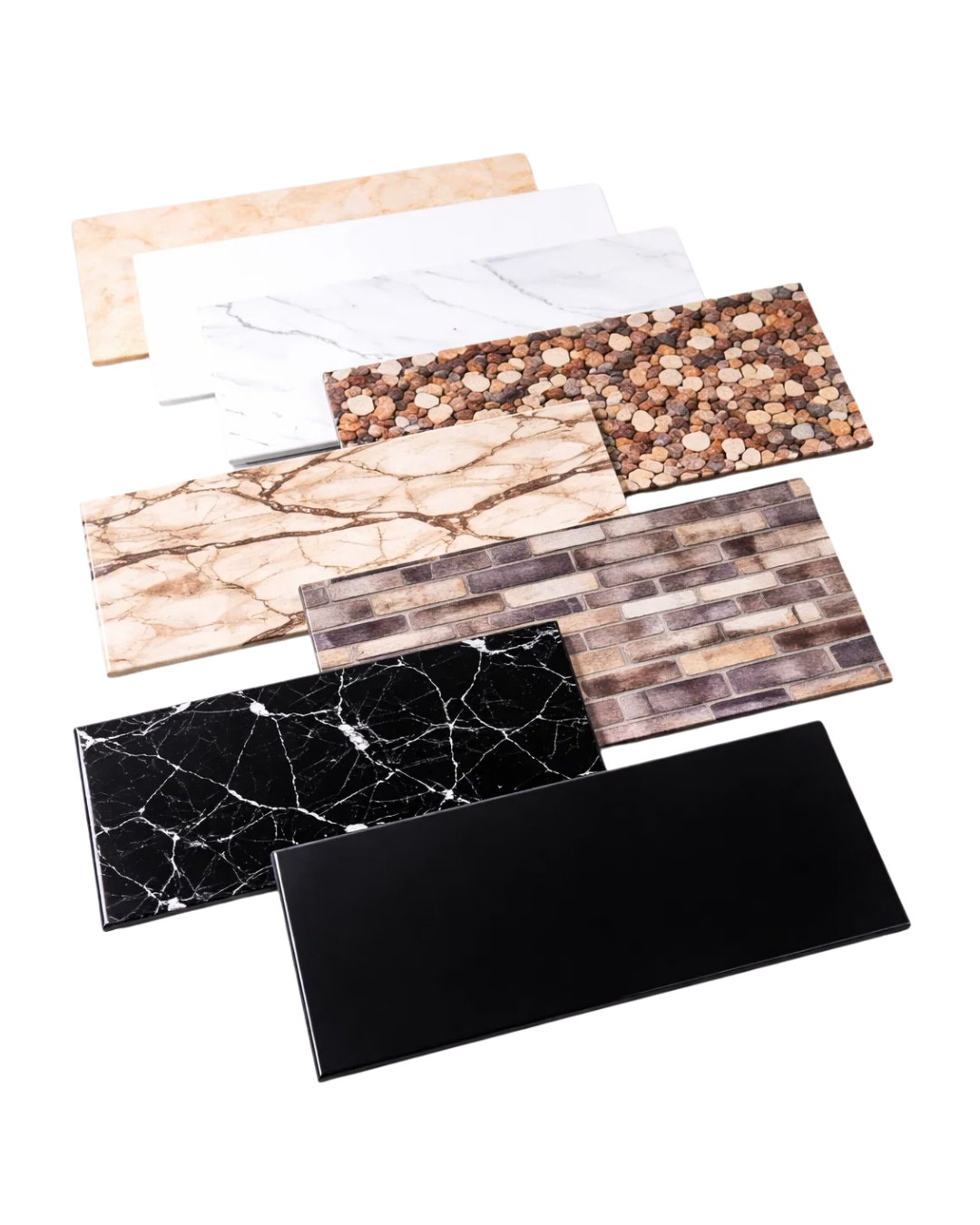 Pachet: 10 buc Panou Decorativ Autocolant, Design Modern, 2.5 mm grosime, 60 x 30 cm, Diverse Modele ❘ D3503 / D3495 / D3490 / D3502 / D3498 / D3497 / D3508 / D3496 / D3504
