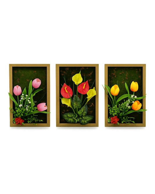 Pachet: 2 x Aranjament Flori Artificiale, 40 x 24 cm, diverse culori ❘ D1102a / D1102b / D1102c