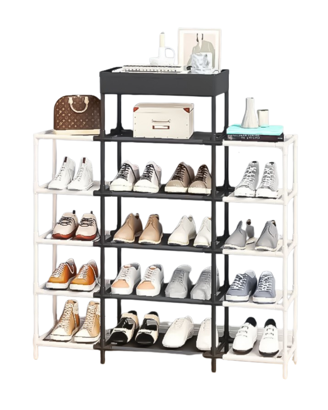Pantofar Multifuncțional, 6 Nivele, 95 x 22 x 108 cm, Design Modern ❘ D5546