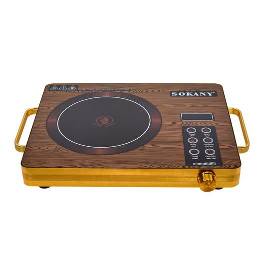 Plită Electrică Vitroceramică, 2200 W, Control al Temperaturii, Timer, Afișaj Digital ❘ SK-3569