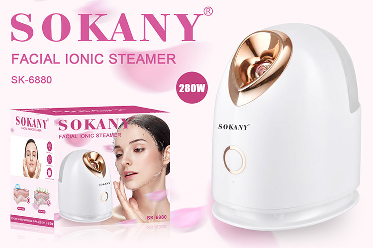 Saună Facială cu Ionizare, 280W, Deschidere Pori, Curățare Ten, Pulverizator Aburi, Diverse Culori ❘ SK-6880