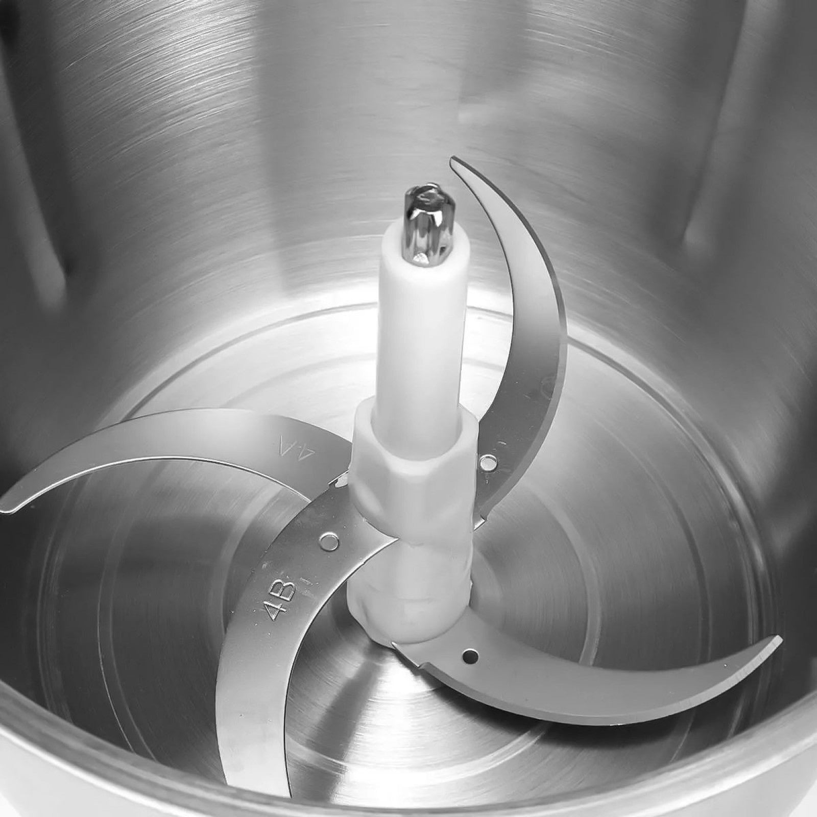 Tocator electric Sokany - 4 lame din otel inoxidabil de inalta calitate, 800 W, 4.5L, recipient din Inox, Negru/Inox | SK-7015