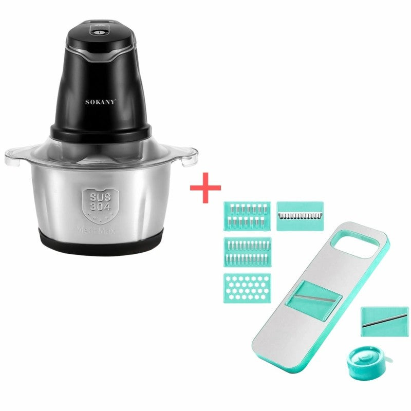 Pachet Promo: Tocător Electric Sokany SK-7020 + Răzătoare Multifuncțională | SK-7020 + D5130