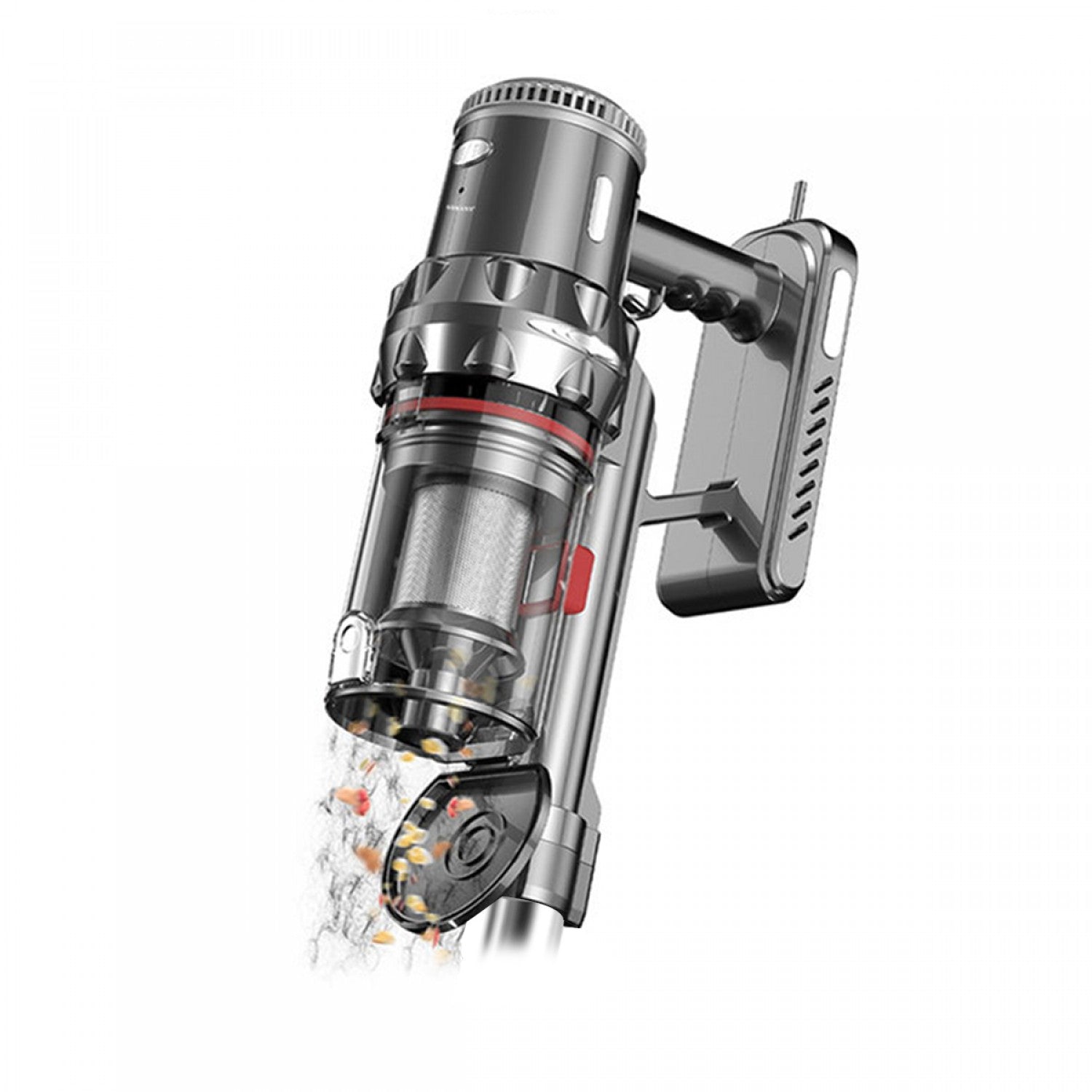 Aspirator vertical Sokany, 1.1 L, acumulator, autonomie 40 min, accesorii, gri ❘ SK-3377