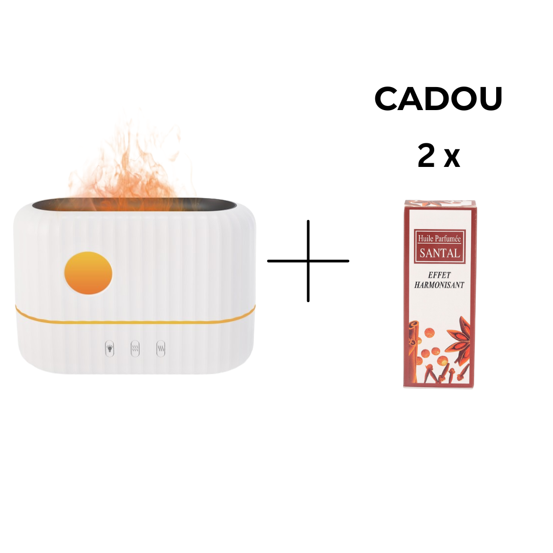Umidificator cu aromaterapie, 168x120x80mm, Alb + CADOU 2 x Uleiuri aromatice ❘ D6048-alb-umidificator