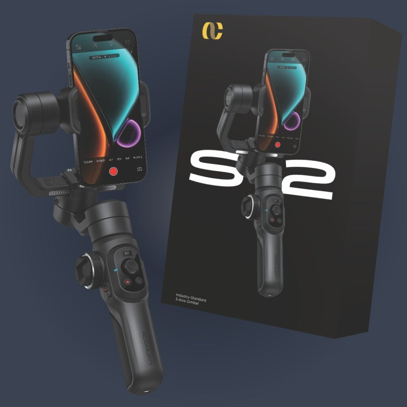 Gimbal Aochuan SMART S2, cu 3 Axe, Aplicație Dedicată, Content Creator Edition, Negru Mat | D6733