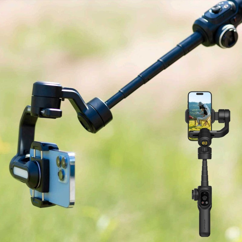 Gimbal Aochuan SMART S2, cu 3 Axe, Aplicație Dedicată, Content Creator Edition, Negru Mat | D6733