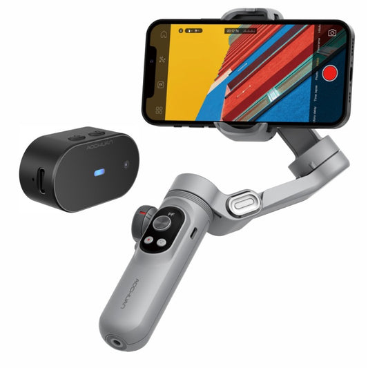 Gimbal Aochuan SMART X PRO-AI, D6731, cu 3 Axe, Baterie Inclusă, Aplicație Dedicată, Content Creator Edition, Gri