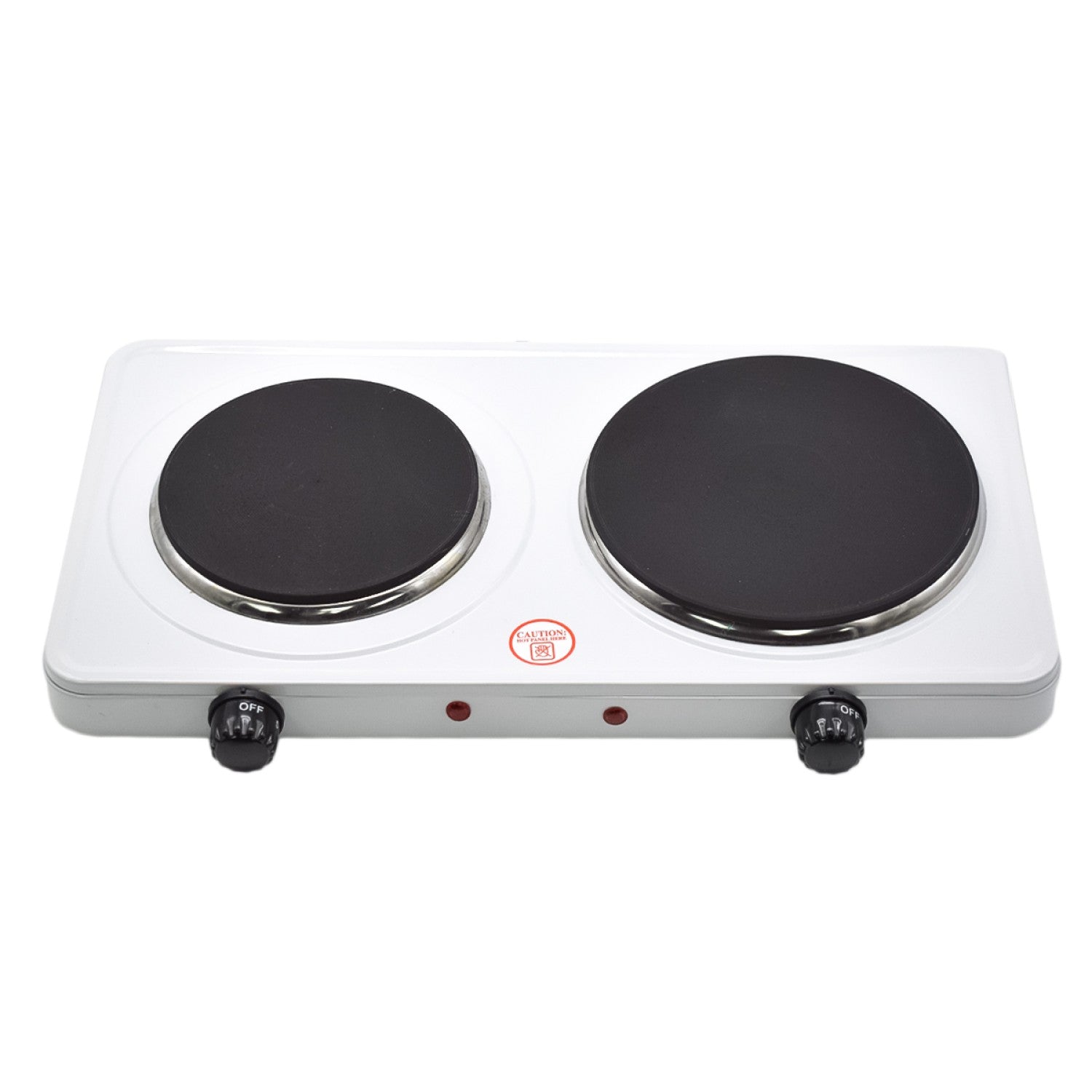 Plită electrică dublă (15 cm + 18 cm) – 2500W, încălzire rapidă, consum scăzut, alb ❘ YQ-2025A