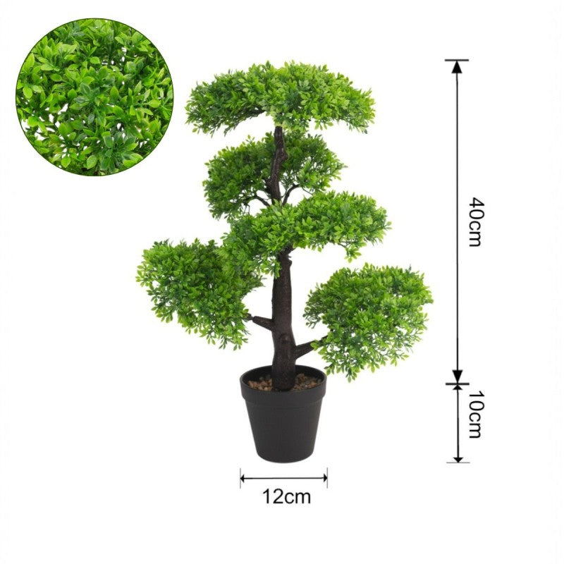 Copac artificial - diverse modele, cu ghiveci, 50x12 cm, Verde