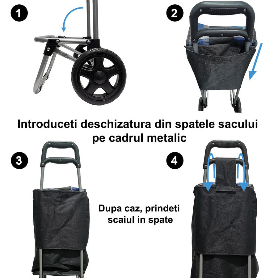 Carucior de piata pliabil, Naimeed, 2 roti, 62 L D4946