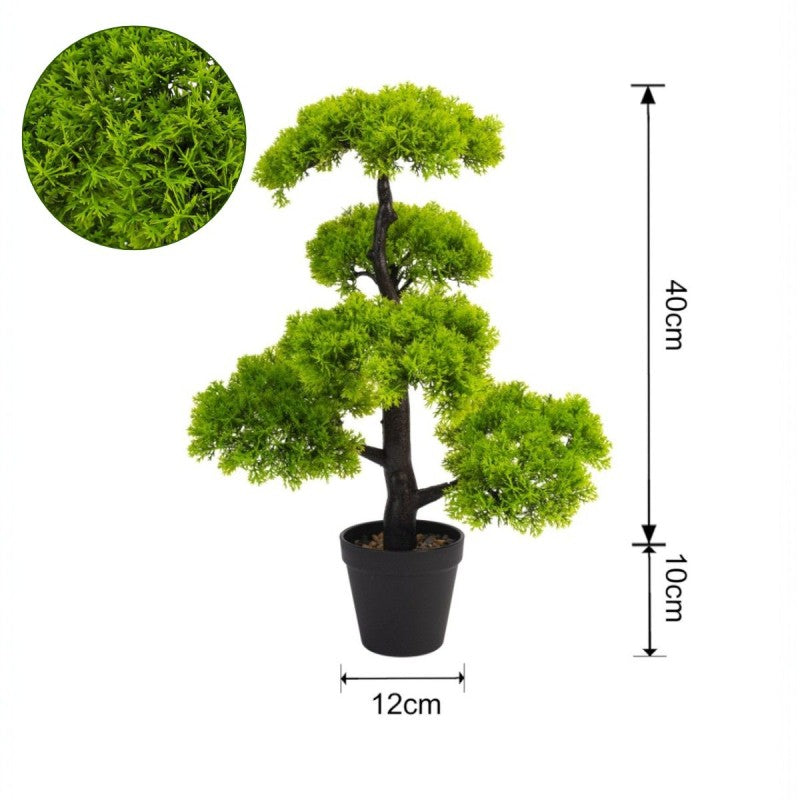 Copac artificial - diverse modele, cu ghiveci, 50x12 cm, Verde