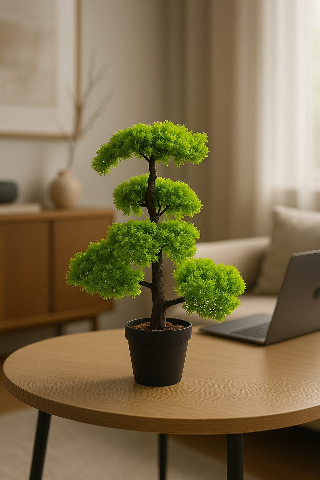 Copac artificial - diverse modele, cu ghiveci, 50x12 cm, Verde