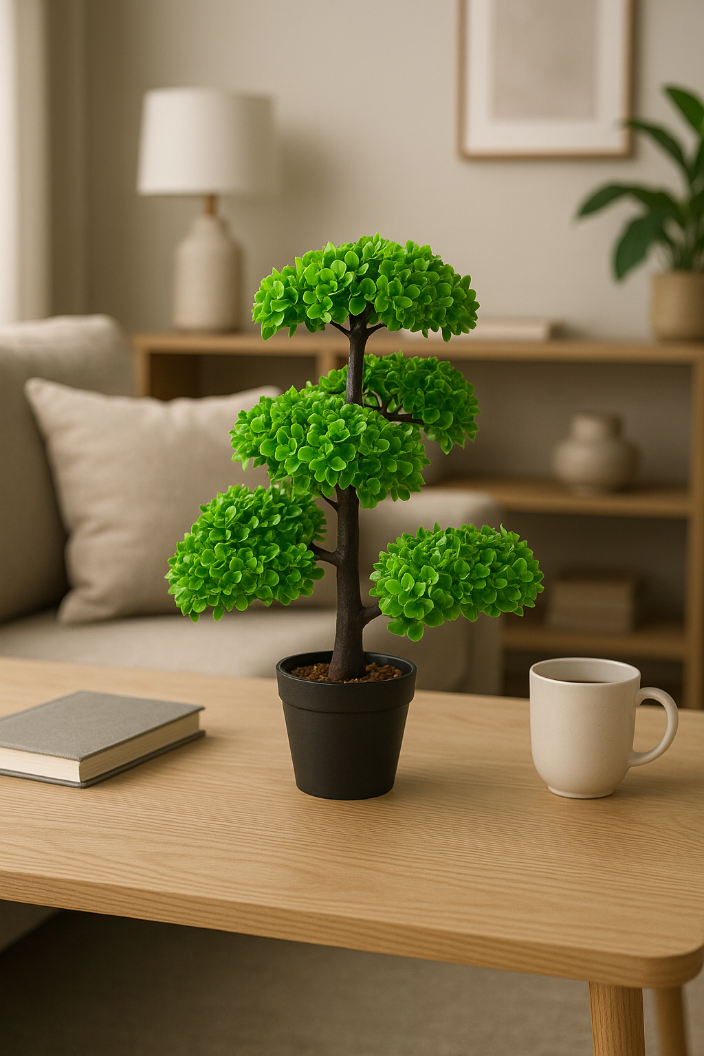 Copac artificial - diverse modele, cu ghiveci, 50x12 cm, Verde