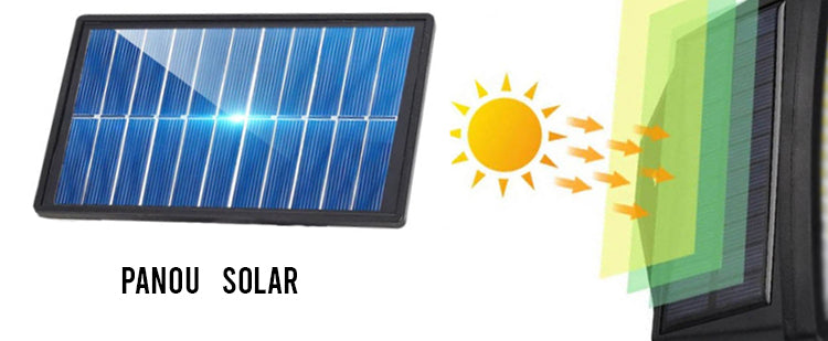 Lampă Solară, cu Senzor de Mișcare, Lumină LED, Acumulator, COB 78 LED-uri  ❘ D4358