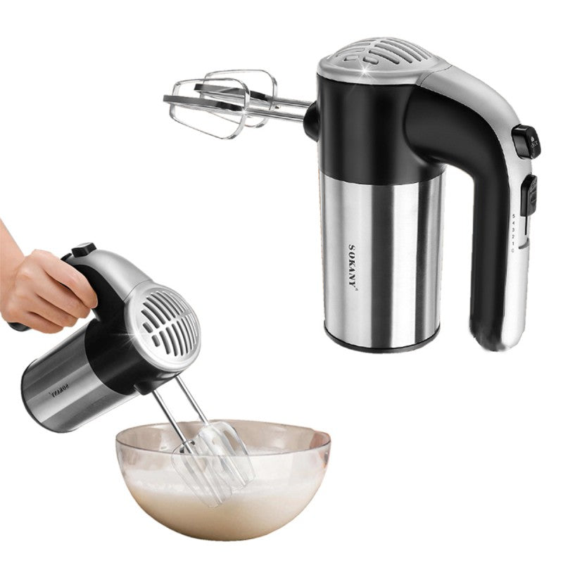 Mixer de mână Sokany LH-952, 800W, 5 trepte de viteză, negru/inox