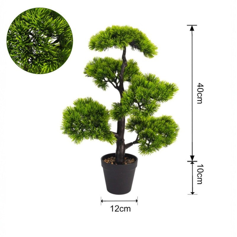 Copac artificial - diverse modele, cu ghiveci, 50x12 cm, Verde