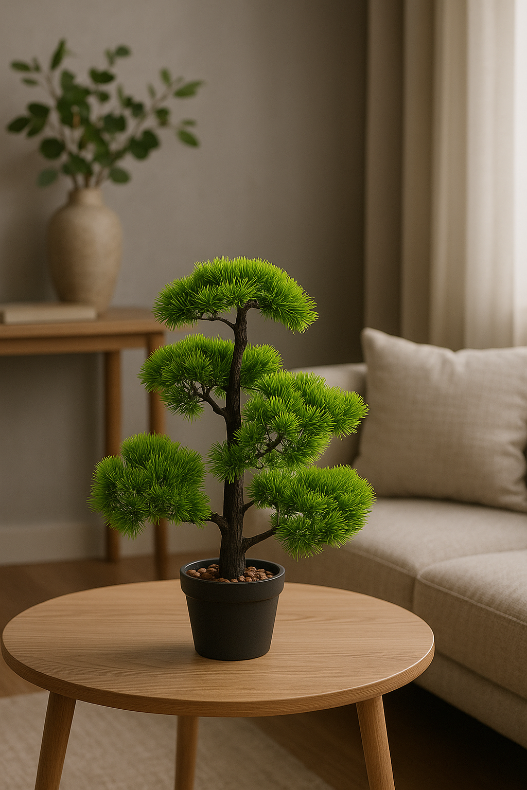 Copac artificial - diverse modele, cu ghiveci, 50x12 cm, Verde