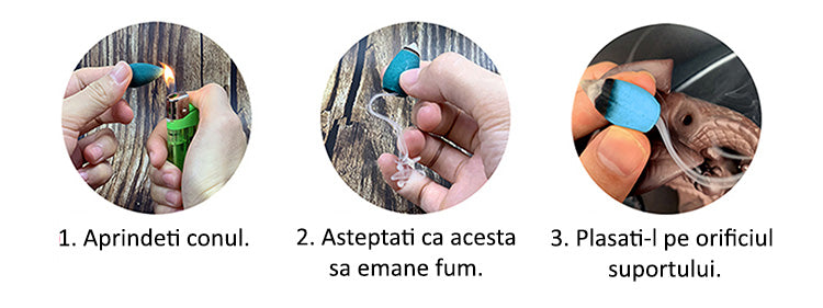 Suport Conuri Parfumate, Naimeed, cu Cascadă de Fum, din Ceramică, Multiple Culori și Modele